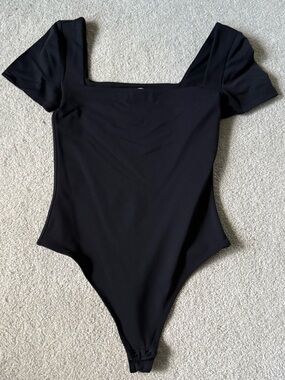 Babaton Black Square Neck Kids One-Piece Bodysuit